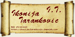 Ikonija Taranković vizit kartica